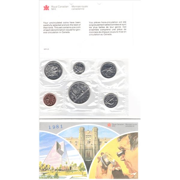 Royal Canadian Mint 1981 Uncirculated Coin Set