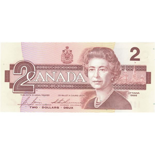 Canadian $2 Bill 1986