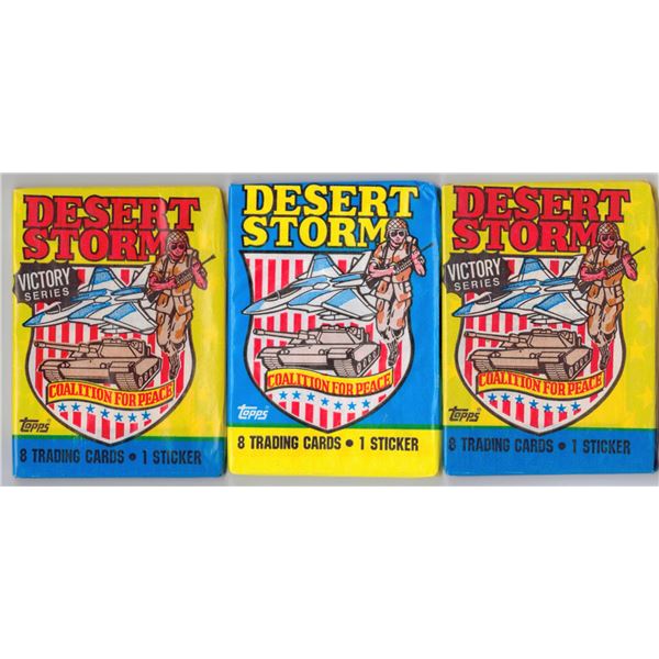 THREE Packages Topps Desert Storm Victory Series 1991 - Unopened Packs