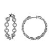 Image 1 : 1.1 CTW White Round Diamond Hoop  Earring 14K White Gold - REF-109V3T