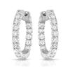 Image 1 : 1.87 CTW White Round Diamond Hoop Earring 14K White Gold - REF-181V8T