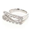Image 1 : Natural 0.97 CTW Diamond & Baguette Ring 18K White Gold - REF-202T5X
