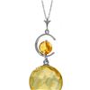 Image 1 : Genuine 5.8 ctw Citrine Necklace 14KT White Gold - REF-25F9Z