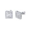 Image 1 : Natural 0.46 CTW Diamond Earrings 14K White Gold - REF-72K2R