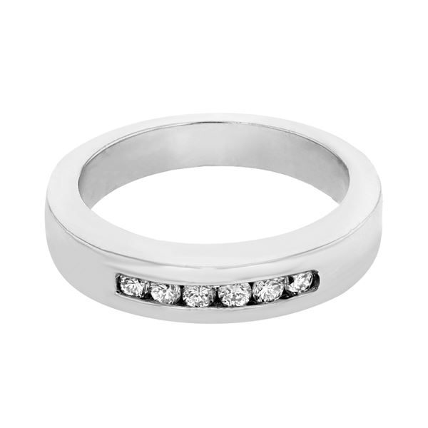 Natural 0.24 CTW Diamond Band Ring Platinum - REF-144K2R