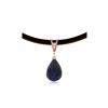 Image 1 : Genuine 14.81 ctw Sapphire & Diamond Necklace 14KT Rose Gold - REF-30Y2F