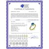Image 2 : Genuine 1.80 ctw Blue Topaz & Diamond Ring 14KT Yellow Gold - REF-98V3W