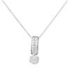 Image 1 : Natural 0.50 CTW Princess Diamond Necklace 14K White Gold - REF-59W4H