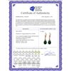 Image 2 : Genuine 8 ctw Created Green Sapphire Earrings 14KT Rose Gold - REF-34K3V