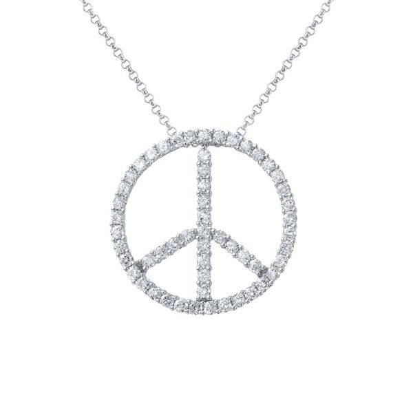 Natural 1.47 CTW Diamond Necklace 14K White Gold - REF-136N8Y