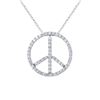 Image 1 : Natural 1.47 CTW Diamond Necklace 14K White Gold - REF-136N8Y