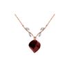 Image 1 : Genuine 15.27 ctw Ruby & Diamond Necklace 14KT Rose Gold - REF-46R7P