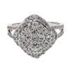Image 1 : Natural 1.46 CTW Diamond Ring 14K White Gold - REF-167T4X