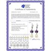 Image 2 : Genuine 9.35 ctw Pearl & Amethyst Earrings 14KT White Gold - REF-26P6H