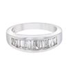 Image 1 : Natural 0.75 CTW Baguette Ring 14K White Gold - REF-141F3M