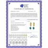 Image 2 : Genuine 3.28 ctw Blue Topaz & Diamond Earrings 14KT Yellow Gold - REF-55N3R