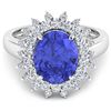 Image 3 : Natural 4.54 CTW Tanzanite & Diamond Ring 14K White Gold - REF-157K5W