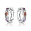 Image 1 : Natural 1.52 CTW Multi-Sapphire Earring 14K White Gold - REF-54W2H
