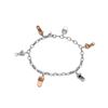 Image 1 : Natural 0.16 CTW Diamond & Bracelet 14K Two Tone Rose Gold - REF-114F3M