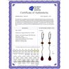 Image 2 : Genuine 3.5 ctw Garnet Earrings 14KT White Gold - REF-33Y8F