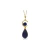 Image 1 : Genuine 9.3 ctw Sapphire Necklace 14KT Yellow Gold - REF-26A9K