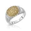 Image 1 : Natural 0.76 CTW Yellow Sapphire & Diamond Ring W=9MM 14K Gold - REF-67N5Y