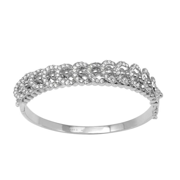 Natural 2.24 CTW Diamond Bracelet 14K White Gold - REF-313F2M