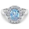 Image 3 : Natural 2.34 CTW Aquamarine & Diamond Ring 14K White Gold - REF-82K3W
