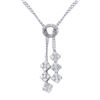 Image 1 : Natural 1.96 CTW Diamond Necklace 14K White Gold - REF-192N6Y