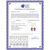Image 2 : Genuine 19 ctw Amethyst Earrings 14KT Yellow Gold - REF-38M6T
