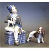 COPPENHAGEN 2PC. PORCELAIN SET, girl with