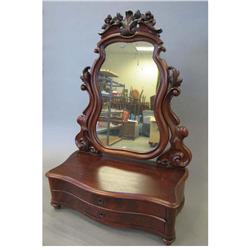 VICTORIAN MAHOGANY ROCOCO DRESSING MIRROR