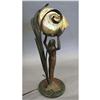 ART NOUVEUA STYLE FIGURAL LAMP with sea sh
