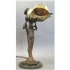 Image 2 : ART NOUVEUA STYLE FIGURAL LAMP with sea sh