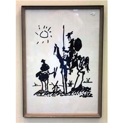 PICASSO PRINT dated: 10-8-55 sight: 16"X24