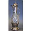 CONTINENTAL SILVER DECANTER with cherubs,