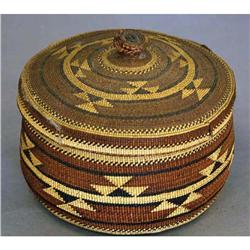 EARLY INDIAN WOVEN BASKET possibly Norther