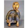 Image 1 : UNUSUAL CARVED CHINESE WOOD STATUE, paint 