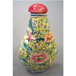 CHINESE CLOISONNE SNUFF BOTTLE