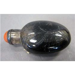 CHINESE GLASS/ROCK CRYSTAL PERFUME BOTTLE 