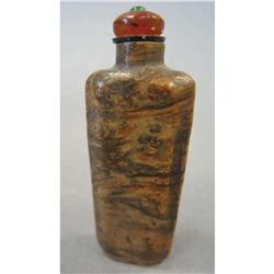 PUDDINGSTONE SNUFF BOTTLE height: 3"