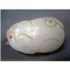 Image 1 : WHITE JADE CARVED SNUFF BOTTLE in the form