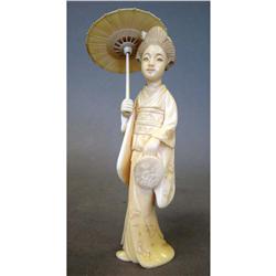 GEISHA GIRL WITH UMBRELLA approx. 6 