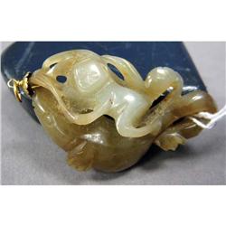 ASIAN CARVED STONE PENDANT