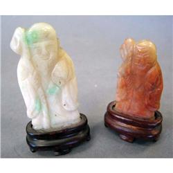 LOT OF (2) CARVED JADE BUDHAS