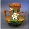 Image 1 : ROSEVILLE 9" VASE with orange/red colors