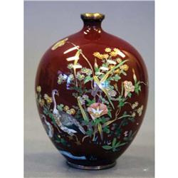 JAPANESE CLOISONNE VASE height: 5"