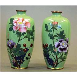 JAPANESE CLOISONNE VASE pair of vases