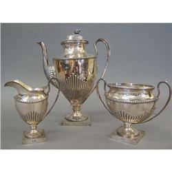 ENGLISH SILVER 3PC. TEA SERVICE