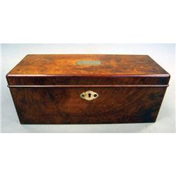 WALNUT DOCUMENT BOX dated March 27th,1875